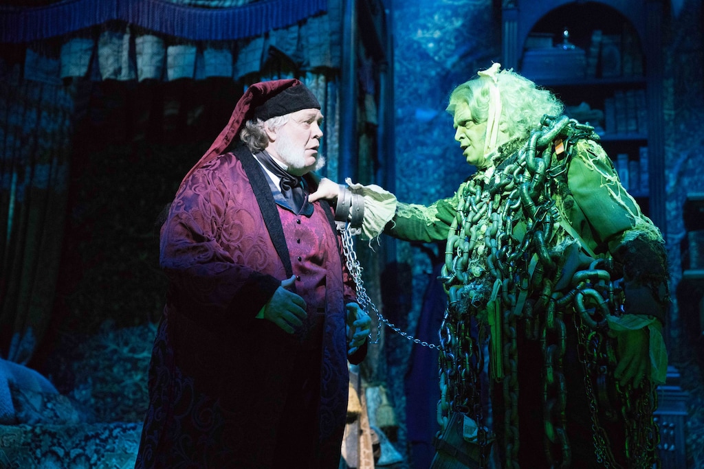 (Photo courtesy of Hale Centre Theatre) David Weekes, left, plays Ebenezer Scrooge, visited by the ghost of his former business partner, Jacob Marley (Matt Kohler), in Hale Centre Theatre's production of Charles Dickens' "A Christmas Carol" — which has been shot on video, and will screen at several Megaplex Theatres locations in Utah starting Friday, Dec. 11, 2020.