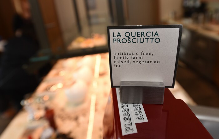 (Francisco Kjolseth  |  The Salt Lake Tribune)  The new AC Hotel in Salt Lake City has a $10,000 Berkel prosciutto slicer. Fire Engine red with chrome trim and a fly wheel that turns manually, it cuts the prosciutto paper thin for the hotel's daily continental breakfast.