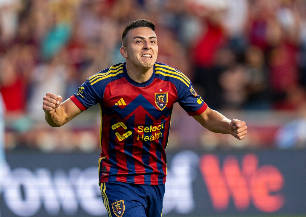 (Rick Egan | The Salt Lake Tribune)  Real Salt Lake midfielder Braian Ojeda, shown during a game last season, scored the opening goal in RSL's 3-1 victory over Austin FC on Saturday night in Sandy.
