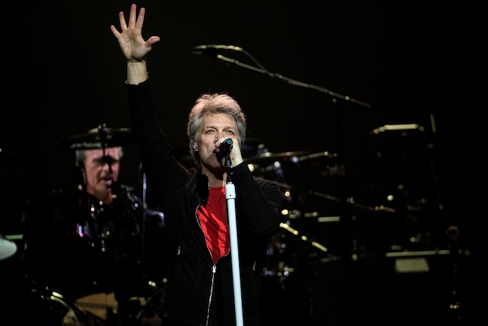 (Chris Detrick | The Salt Lake Tribune) Jon Bon Jovi performs during the 'This House Is Not for Sale' Tour at Vivint Smart Home Arena Friday, March 16, 2018.
