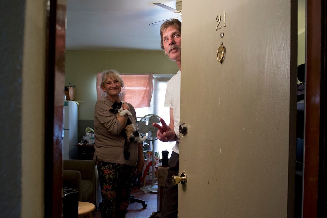 (Jeremy Harmon  |  The Salt Lake Tribune) Ron and Katherine Barrett at their apartment in Salt Lake City on Monday, August 26, 2019.