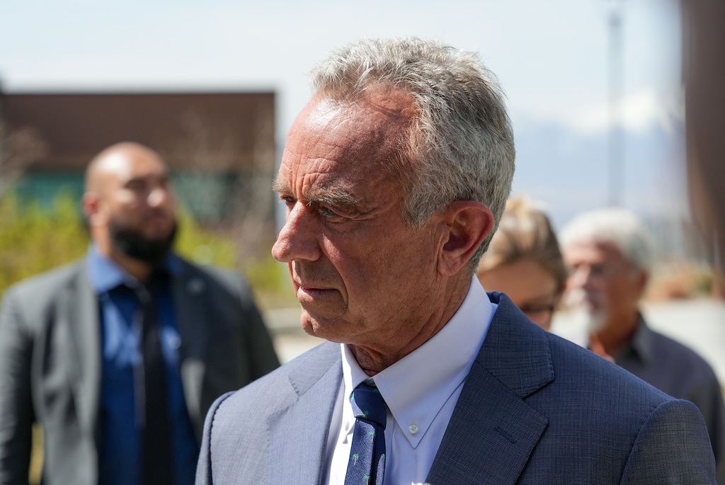 (Chris Samuels | The Salt Lake Tribune) Health and Human Services Secretary Robert F. Kennedy Jr. tours the Osher Center for Integrative Health at the University of Utah in Salt Lake City, Monday, April 7, 2025.