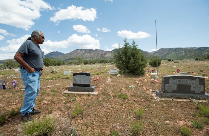 (Rick Egan  |  Tribune File Photo)  Phil Pikyavit, chairman of the Kanosh Band, Paiute Indian Tribe of Utah, at his home in Kanosh,  Wednesday, May 6, 2015.