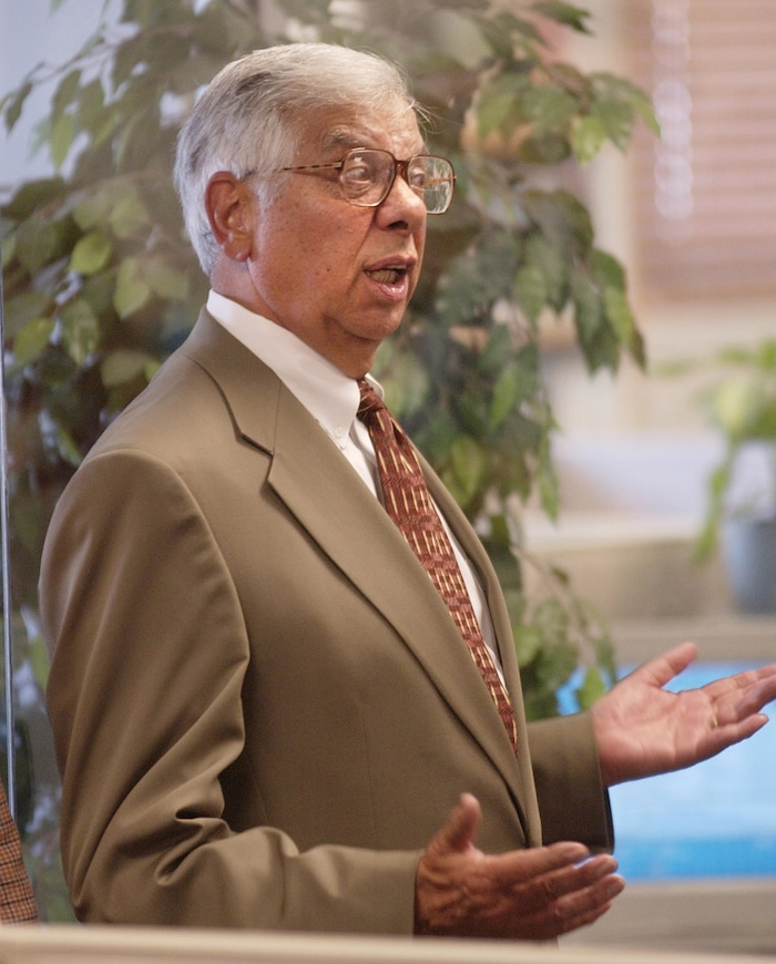 Al Hartmann  |  The Salt Lake Tribune

Dominic Welch, publisher of Tribune under KT publishing speaks at staff meeting in newsroom on July 30, 2002. Welch was publisher of The Salt Lake Tribune from 1994 to 2002 and was affiliated with the newspaper or its related advertising and production company for 37 years. Welch died Feb. 15, 2017, from brain cancer. He was 84.