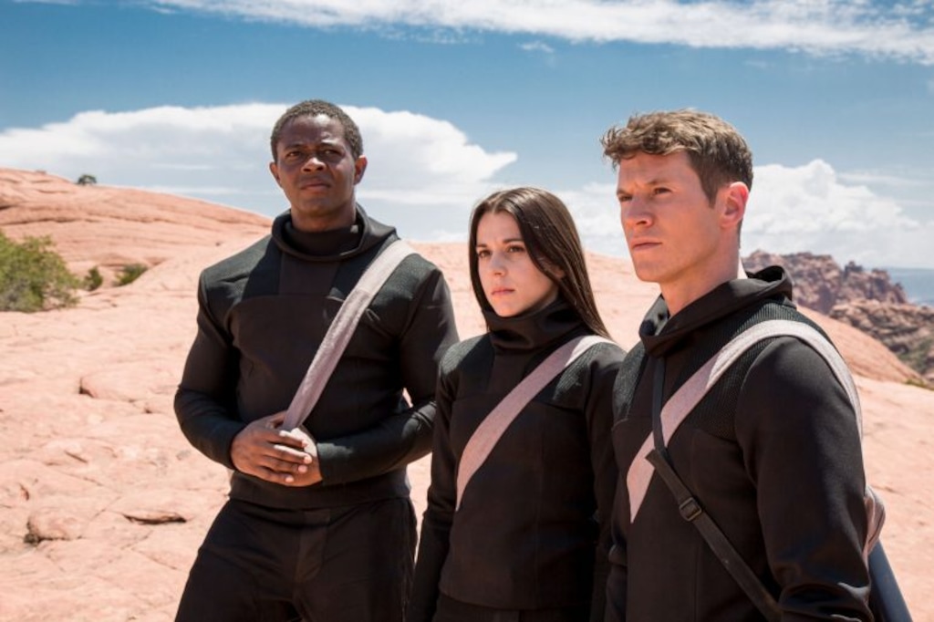 (Photo courtesy of BYUtv) Yorke Fryer, Victoria Atkin and Chad Michael Collins star in “Extinct.”