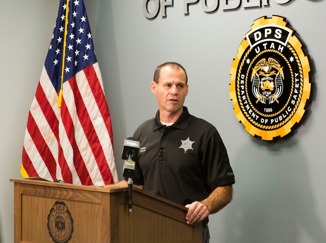 (Rick Egan  |  The Salt Lake Tribune)   Agent Brian Davis, from the Department of Public Safety, asks for the public’s help identifying a murder victim in a cold case homicide from April 1998, during a news conference, Tuesday, Oct. 2, 2018.