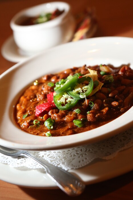 (Francisco Kjolseth  |  The Salt Lake Tribune)
The Crimson Ale Chili from Iggy's Sports Grill, one of 16 restaurants participating in the Great Salt Lake Chili Affair on Wednesday, Sept. 13.