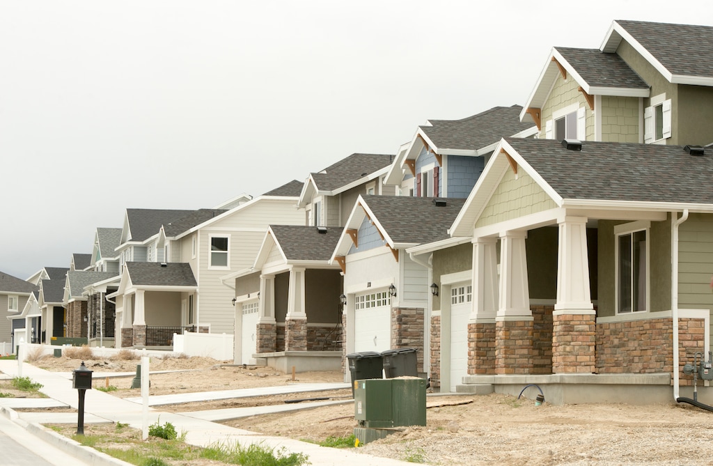 Rick Egan  |  The Salt Lake TribuneHomes  for sale in a new subdivision called Rushton Meadows in South Jordan, Wednesday, April 27, 2016.