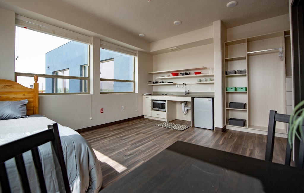 (Francisco Kjolseth | The Salt Lake Tribune) Pamela’s Place honoring its namesake, Pamela Atkinson, opens with 100-units of supportive housing for disabled and the chronically homeless, which includes a 24-hour health clinic, food pantry and other amenities at 525 S. 500 West in Salt Lake City.