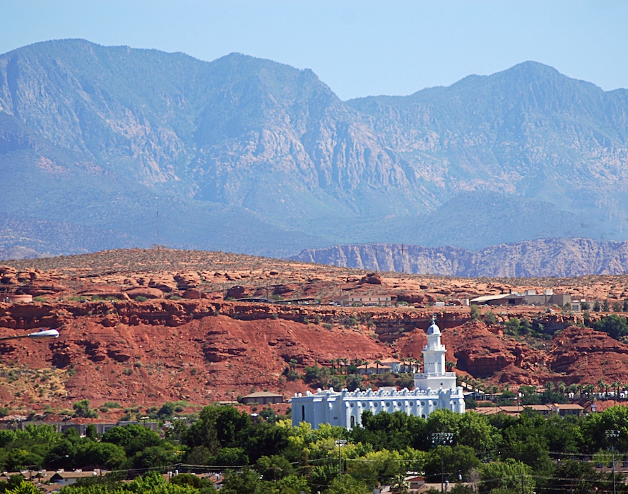 (Photo courtesy of The Church of Jesus Christ of Latter-day Saints)
The iconic, white-plastered St. George Temple rises in southwestern Utah city of St. George, where a second Latter-day Saint temple will be built.