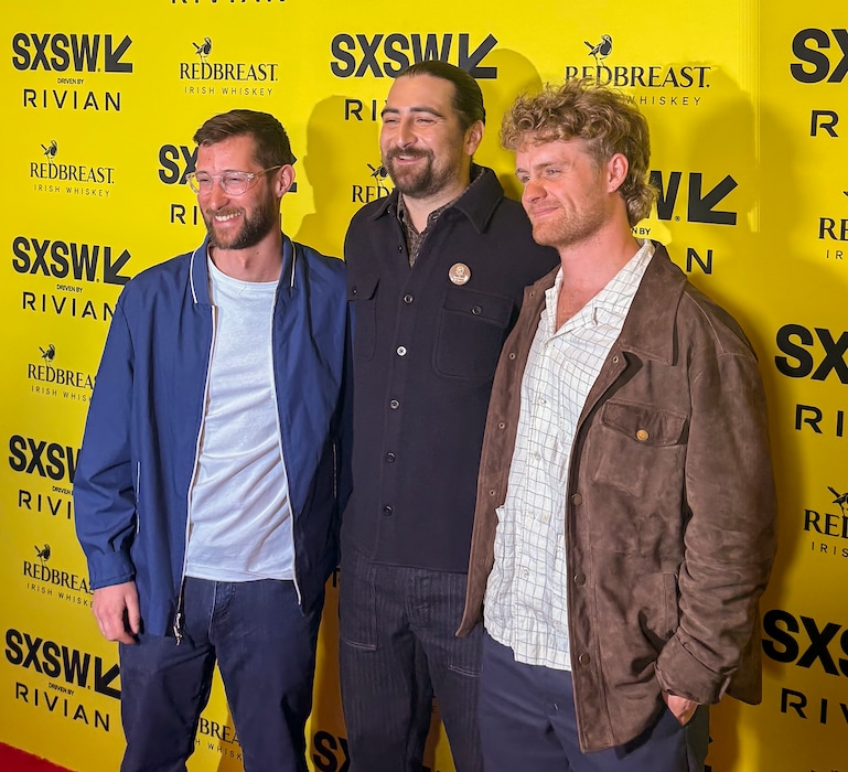 (Henry Allison) Henry Allison, Noah Kahan and Asher Brown at the premiere of the documentary "Out of Body" at the South by Southwest festival.