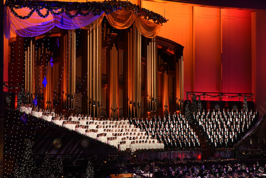 (Francisco Kjolseth | Tribune file photo) The Tabernacle Choir at Temple Square, performing at its 2017 Christmas concerts under its former name, the Mormon Tabernacle Choir.