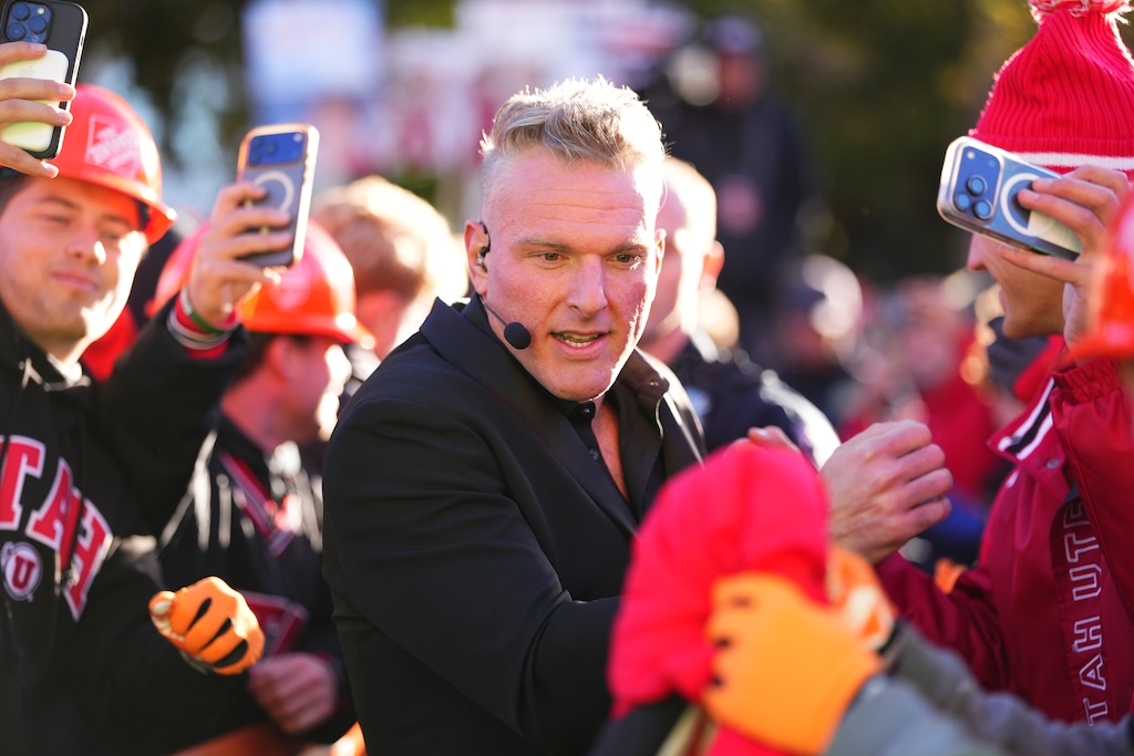 (Rich Storry | ESPN Images) Pat McAfee during College GameDay at the University of Utah.