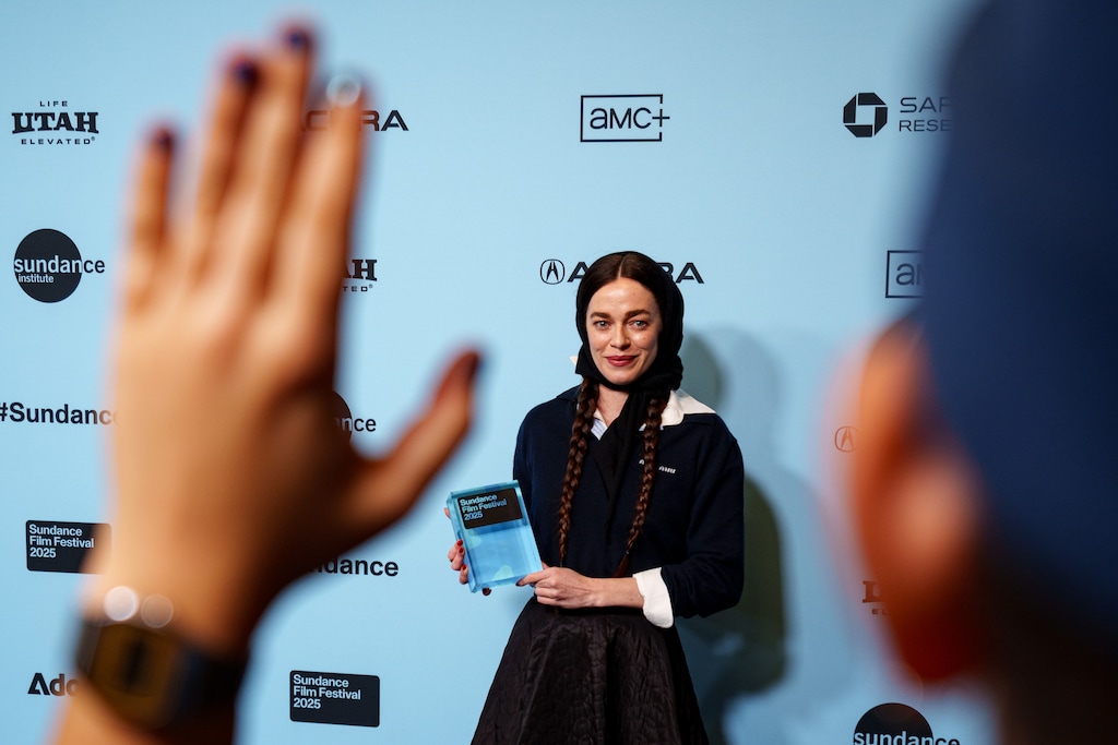 (Trent Nelson  |  The Salt Lake Tribune) Hailey Gates, director and writer of "Atropia," at the Sundance Film Festival awards ceremony in Park City on Friday, Jan. 31, 2025. Her movie won the Grand Jury Prize in the U.S. Dramatic competition.