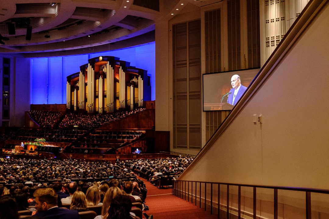 (Trent Nelson  |  The Salt Lake Tribune)  Elder Dale G. Renlund speaks during the morning session of the189th Annual General Conference of The Church of Jesus Christ of Latter-day Saints in Salt Lake City on Sunday April 7, 2019.