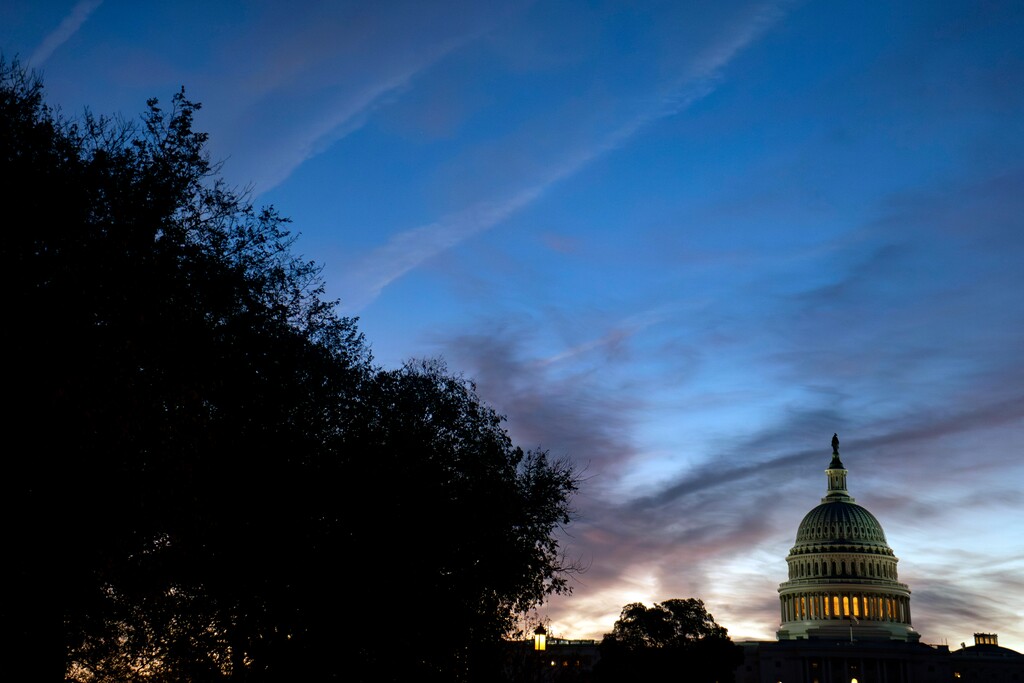 (Bonnie Cash | The New York Times ) The U.S. Capitol in Washington at dawn on Saturday, Nov. 2, 2024.