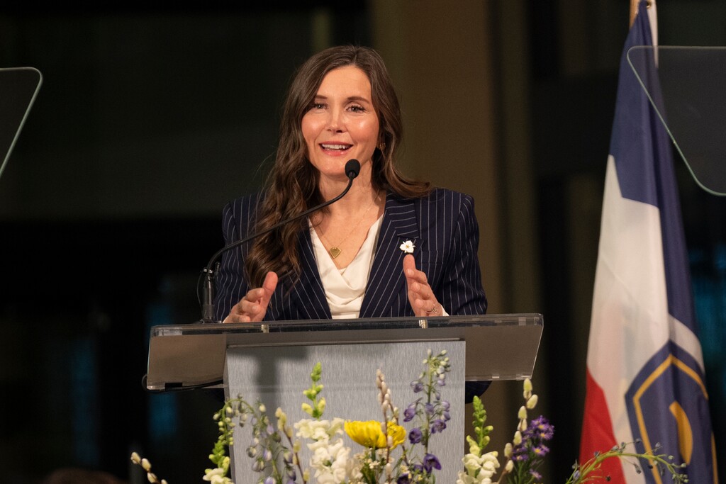 (Rick Egan | The Salt Lake Tribune) Salt Lake City Mayor Erin Mendenhall delivers her 2025 State of the City address on Tuesday, Jan 28, 2025.