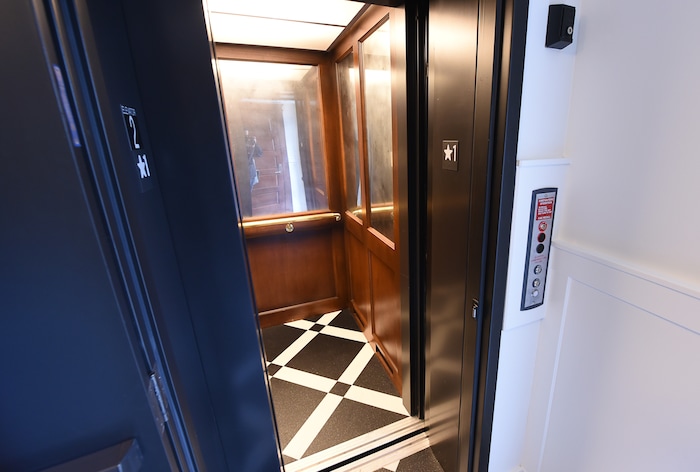 (Francisco Kjolseth  |  The Salt Lake Tribune)  Caffe Molise recently opened in its new location inside the old (but completely updated) Eagle Building on the southwest corner of 400 South and West Temple where a new elevator has also been installed to accommodate an alternative to the steep entryway stairs. 