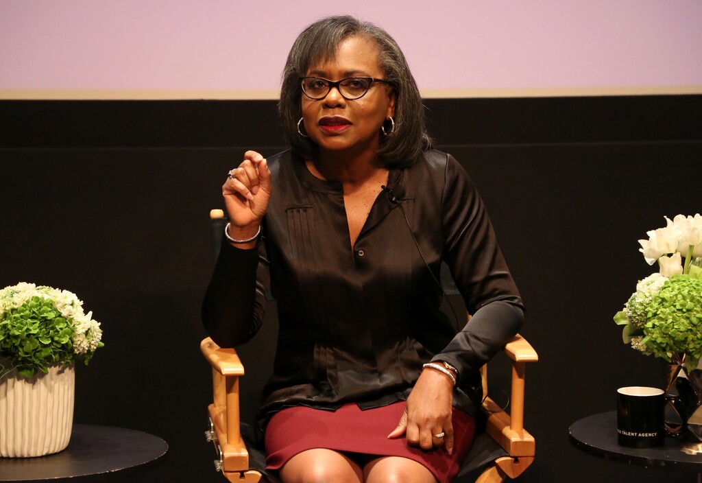 (Willy Sanjuan  |  Invision/AP) In this Dec. 8, 2017 file photo, Anita Hill speaks at a discussion about sexual harassment and how to create lasting change from the scandal roiling Hollywood at United Talent Agency in Beverly Hills, Calif. Hill says she 'can't imagine' the upcoming Supreme Court confirmation hearing on Thursday, Sept. 27, 2018, for Brett Kavanaugh will be fair to his accuser. But she says the much-anticipated hearing shouldn't be seen as a referendum on the #MeToo movement.