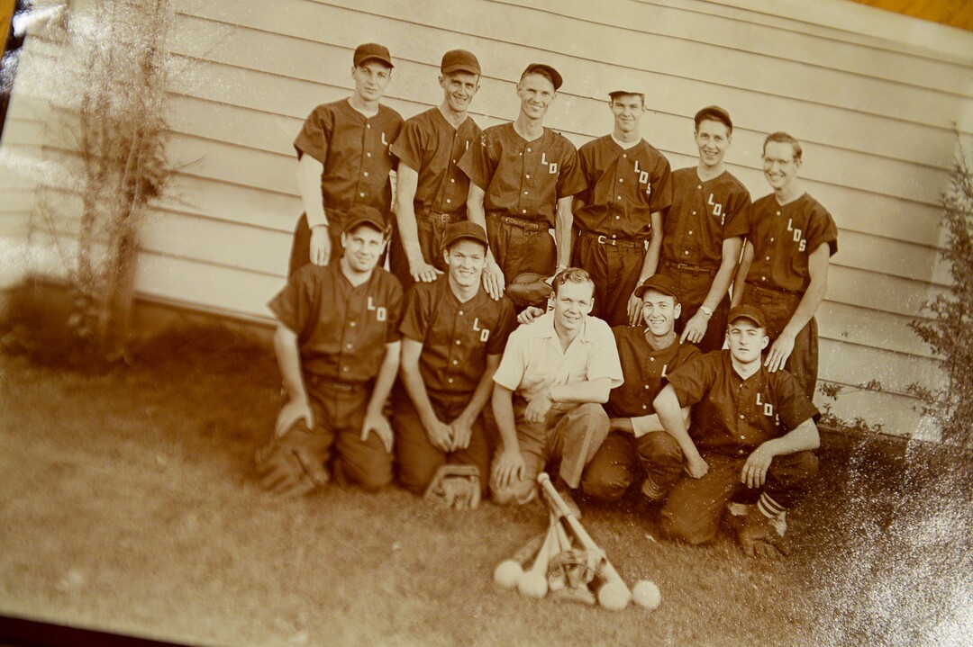 (Francisco Kjolseth  |  The Salt Lake Tribune)  Michael Bliss' father, Army 1st Lt. Clarence Bruce Bliss, seen third from left at top, went missing in action in 1952 during the Korean War when the younger Bliss was 3 years old. Now the 70-year-old resident of Midway, UT, is hoping the remains the North Korean government recently provided to the United States includes his father who he says was known to be a great baseball player. 