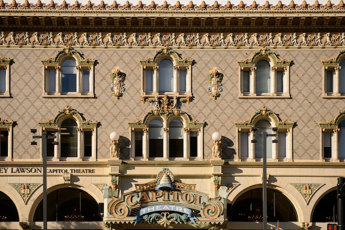 (Trent Nelson  |  The Salt Lake Tribune)  
The reopening of the Capitol Theatre after being closed six months for renovation was celebrated in Salt Lake City on Friday, Oct. 11, 2019.