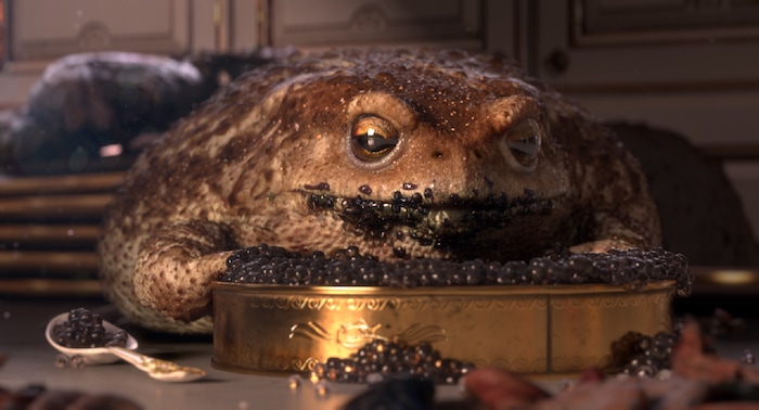 (Courtesy Shorts International) Frogs reclaim habitat from an abandoned mansion in "Garden Party," one of the five nominated films in the Animated Short Film category of the 90th annual Academy Awards.