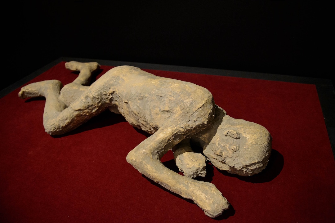 (Trent Nelson  |  The Salt Lake Tribune) "Man on Side," part of Pompeii: The Exhibition, opening Saturday at The Leonardo in Salt Lake City on Thursday Nov. 21, 2019.
