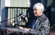 (Bethany Baker | The Salt Lake Tribune) Gail Miller, chair of the Larry H. and Gail Miller Family Foundation, speaks during an event at The Other Side Village in Salt Lake City on Tuesday, Sept. 23, 2025. She recently donated $10 million to the state's homeless shelters. 