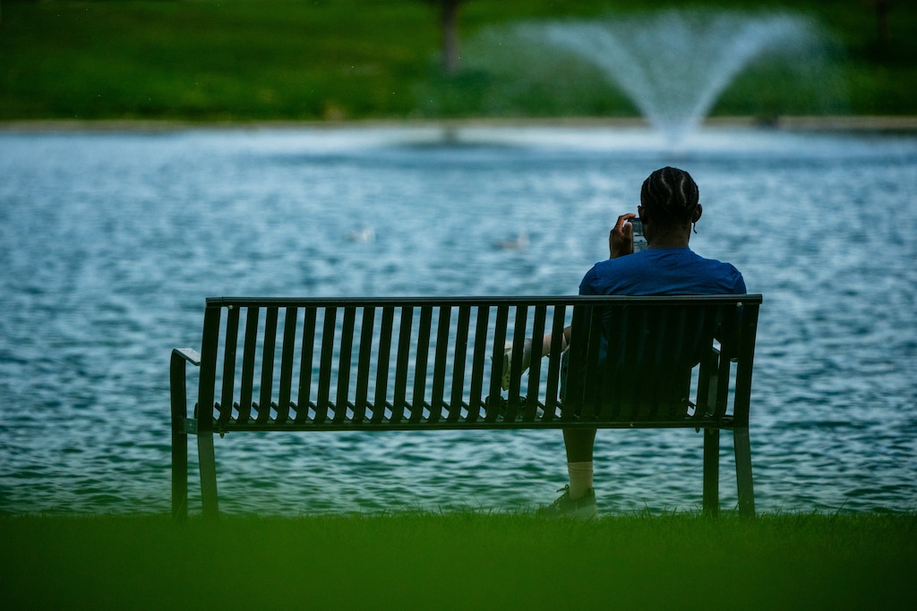 (Trent Nelson | The Salt Lake Tribune) The pond at Sugar House Park in Salt Lake City on Thursday, Sept. 17, 2026.