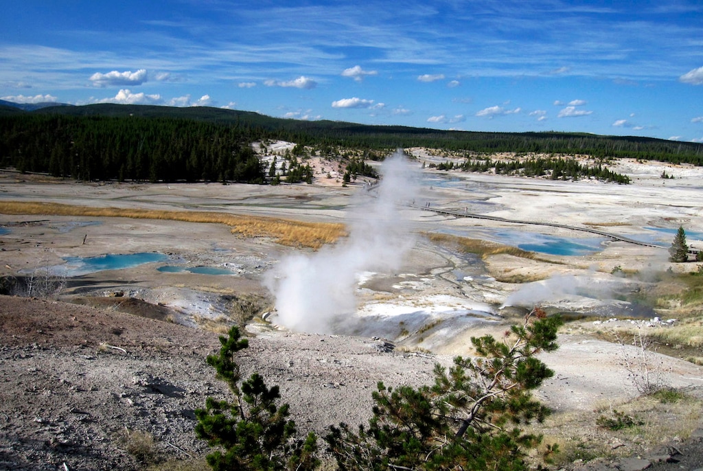 (Beth Harpaz | The Associated Press) This September, 2009 file photo shows the Norris Geyser Basin in Yellowstone National Park, Wyo. Cameron "Cam" Sholly is replacing Dan Wenk as superintendent of Yellowstone, the first national park.