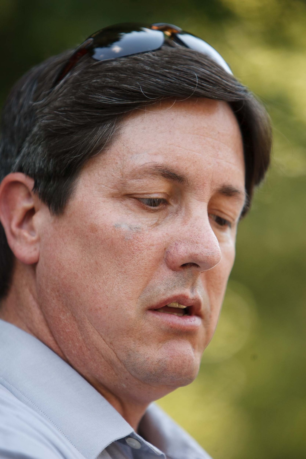 Trent Nelson | The Salt Lake Tribune
FLDS leader Lyle Jeffs speaks to a small crowd in Salt Lake City after a hearing was held at the Matheson Courthouse Wednesday, July 29, 2009 to decide on the sale of the Berry Knoll property in the United Effort Plan (UEP) land trust.