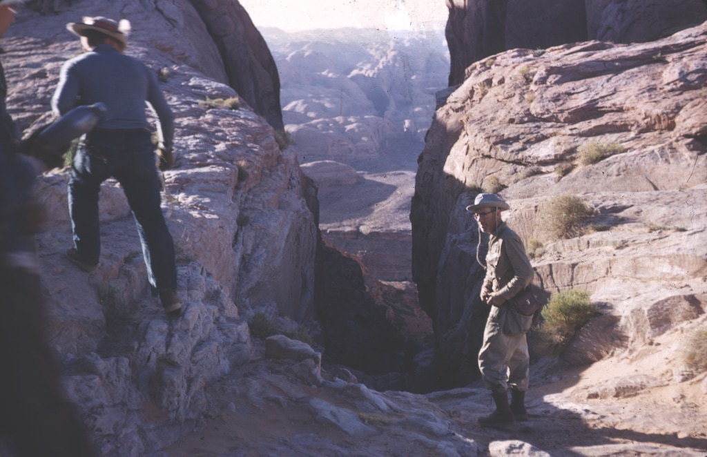 More of the famous Hole in the Rock trail built by Mormon pioneers might be exposed if Lake Powell levels were to drop. Credit: Special Collections, J. Willard Marriott Library, University of Utah.
