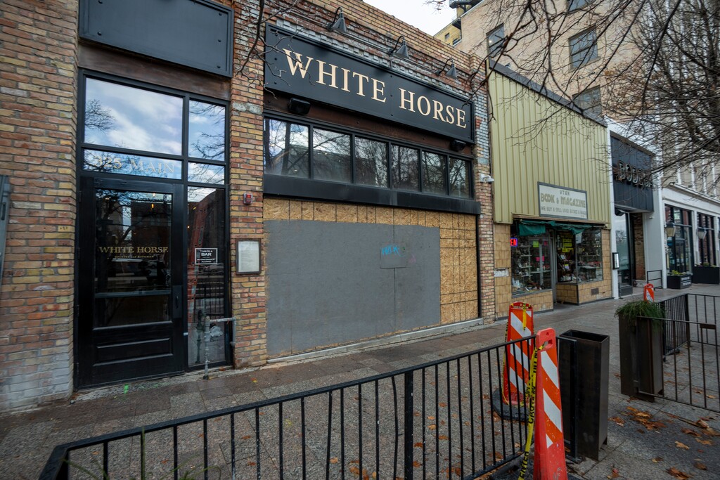 (Rick Egan | The Salt Lake Tribune) Businesses affected by the Main Street fire over the summer, on  Monday, Jan. 5, 2026.