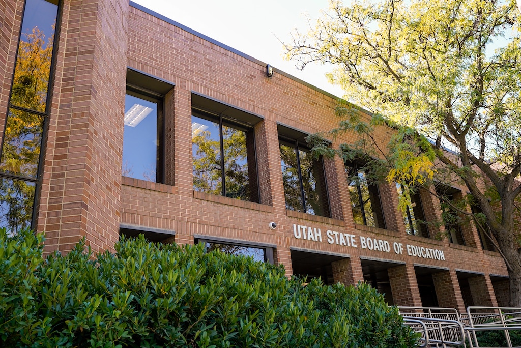 (Chris Samuels | The Salt Lake Tribune) The Utah State Board of Education Building in Salt Lake City. Republican Tracy Nuttall and Democrat Lacey Peterson, both newcomers, face off for the District 11 state school board seat. 