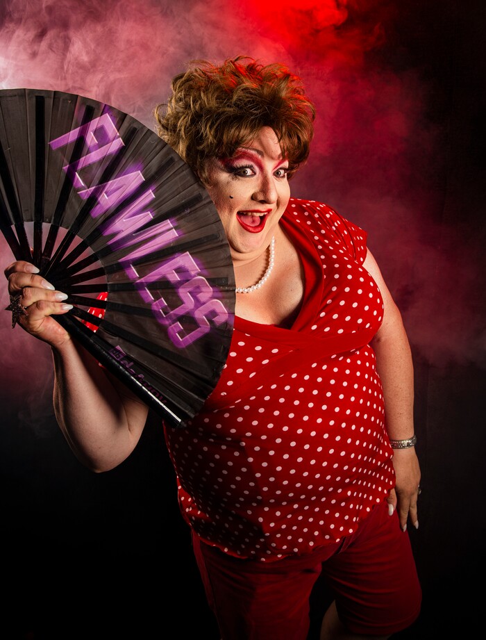 (Isaac Hale | Special to The Tribune) James Bunker, of Orem, who performs as Jackie Ohh Starr, poses for a portrait before a bi-weekly drag show held by the Divine Sister-Misters of Utah County at City Limits Tavern in downtown Provo on Friday, June 18, 2021.