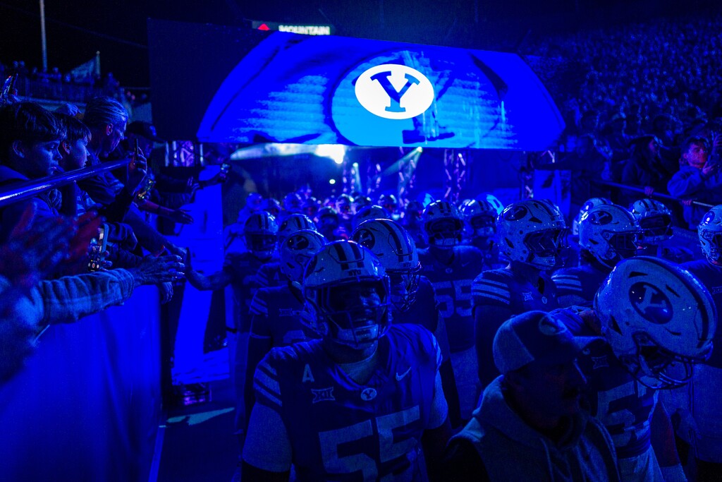 (Trent Nelson  |  The Salt Lake Tribune) BYU hosts TCU, NCAA football in Provo on Saturday, Nov. 15, 2025.