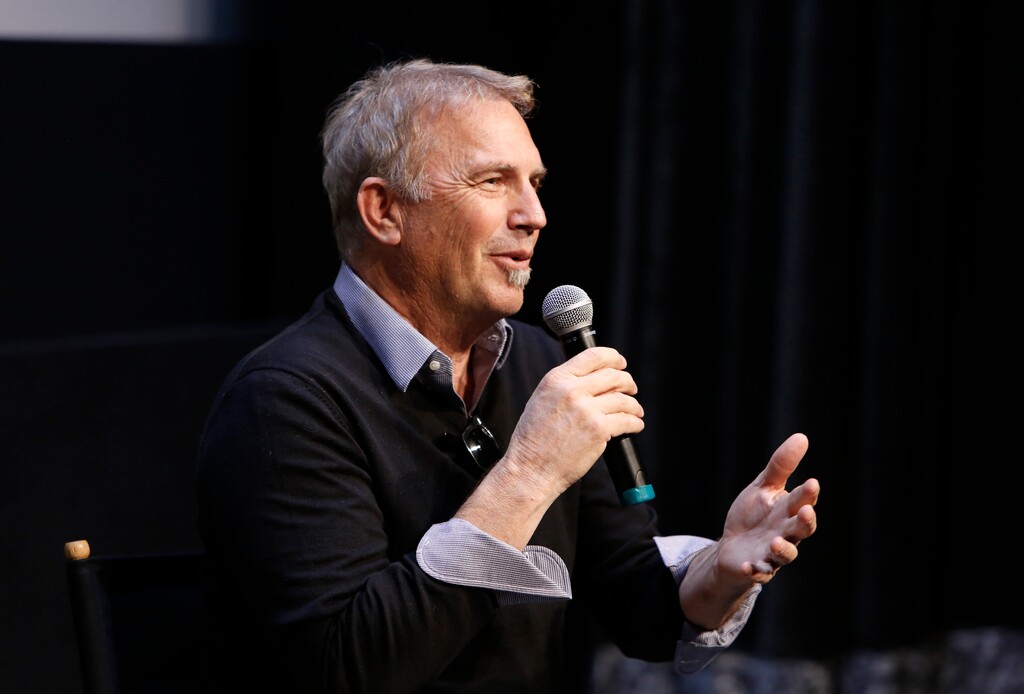 Kevin Costner speaks at "Hidden Figures" Screening Hosted by Melissa McCarthy at the United Talent Agency on Monday, Jan. 9, 2017, in Beverly Hills, Calif. (Photo by Steve Cohn/Invision for Twentieth Century Fox/AP Images)