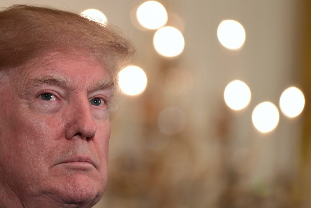 President Donald Trump attends a Greek Independence Day Celebration reception in the East Room of the White House in Washington, Thursday, March 22, 2018. (AP Photo/Susan Walsh)