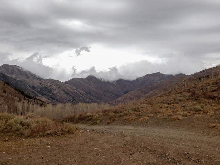 (Erin Alberty | The Salt Lake Tribune)  Porphyry Hill offers sweeping views of Ophir Canyon and the Tooele Valley. Photo taken Nov. 27, 2017.