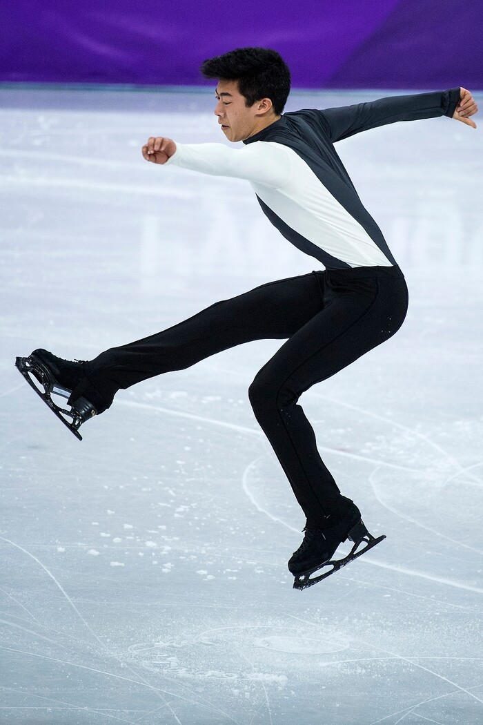 (Chris Detrick  |  The Salt Lake Tribune)  Salt Lake City's Nathan Chen competes in the Men Single Skating Short Program at Gangneung Ice Arena during the Pyeongchang 2018 Winter Olympics Friday, Feb. 16, 2018. Chen finished with a score of 82.27.