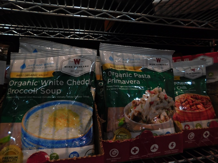 Erin Alberty  |  The Salt Lake Tribune


Wise Company organic dehydrated meals, $219.99 for 18 four-serving pouches.
