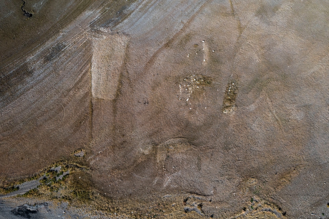 (Rick Egan | The Salt Lake Tribune)  Drought conditions have lowered the level of Rockport Reservoir to reveal parts of an old pioneer ghost town. Monday, Sept. 20, 2021.