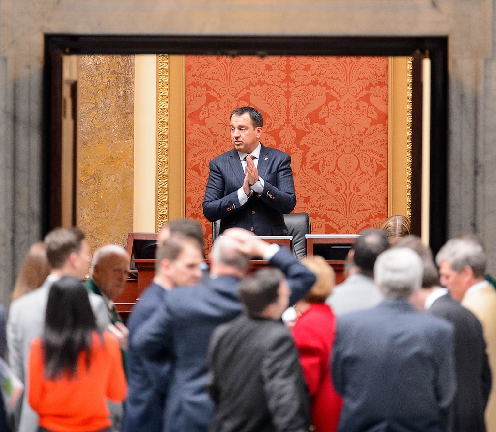(Trent Nelson  |  Tribune file photo)
House Speaker Greg Hughes in the House Chamber at the State Capitol Building in Salt Lake City, Tuesday March 3, 2015.