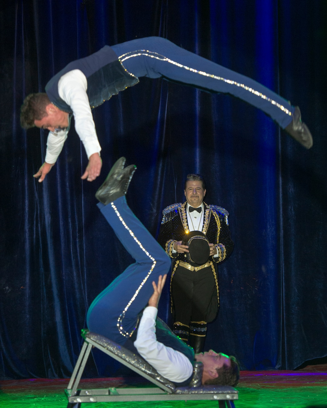 (Rick Egan  |  The Salt Lake Tribune)      Fabio & Giuliano Anastasini perform in the Big Top Circus Spectacular, on opening day of the Utah State Fair, Thursday, Sept. 6, 2018.