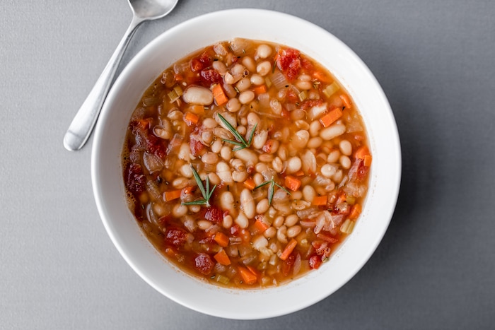 (Elisha Braithwaite Photography | The Blended Table) The Blended Table offers a variety of frozen soups for pickup, including a rosemary cannellini soup.
