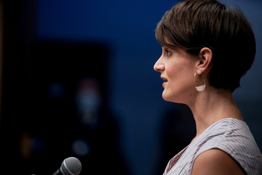 (Spenser Heaps | Deseret News, pool) State Epidemiologist Dr. Angela Dunn speaks at a press conference at the Capitol in Salt Lake City on Thursday, June 11, 2020.