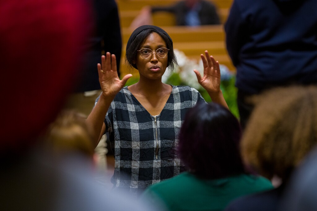 (Trent Nelson  |  The Salt Lake Tribune) Kimberly Applewhite Teitter directs the Debra Bonner Unity Gospel Choir in 2021.