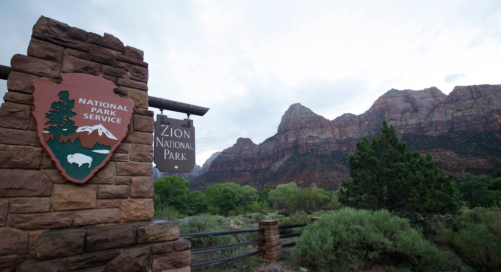 (Rick Bowmer | Associated Press file photo) This Sept. 15, 2015, file photo, shows Zion National Park near Springdale, Utah.National parks in the U.S. will sharply drop the number of days it allows visitors to get in for free. After waiving entrance fees for 16 days in 2016 and 10 days in 2017, the National Park Service announced Tuesday, Dec. 12, 2017, that it will have four no-cost days next year.