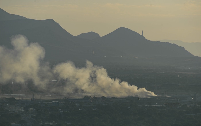 (Francisco Kjolseth  |  The Salt Lake Tribune) Fire crews respond to a fire at Rocky Mountain Recycling South Salt Lake on Saturday, July 11, 2020.