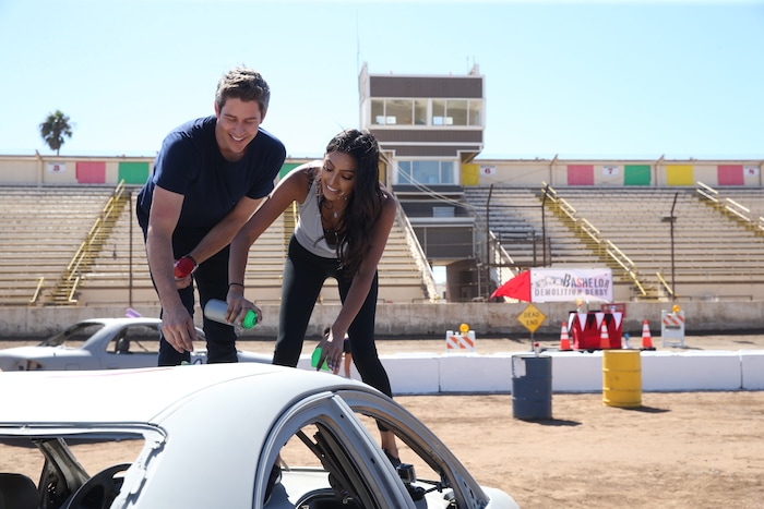 (Photo courtesy of ABC) Arie Luyendyk Jr. and Utahn Marikh Mathias on “The Bachelor.”